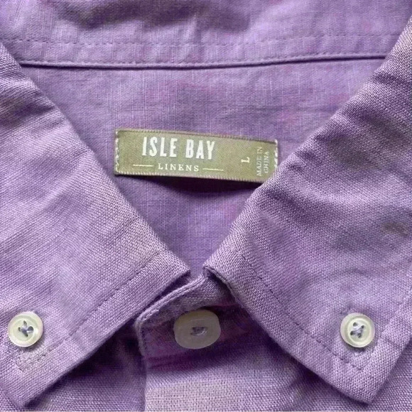 Isle Bay Men’s Button Up Shirt Size Large - Picture 9 of 9
